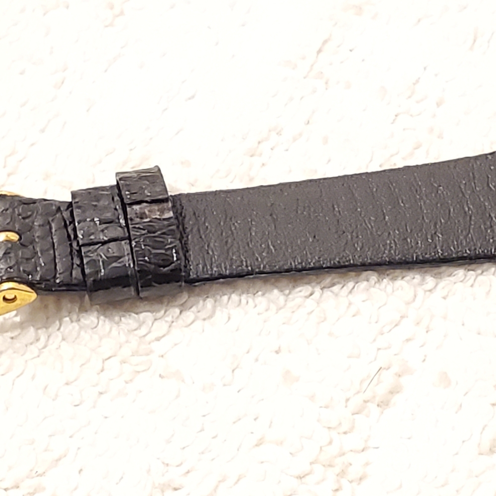 Vintage Seiko Women's Quartz Watch Gold Tone Black Dial Diamond Stainless Steel - Picture 9 of 16